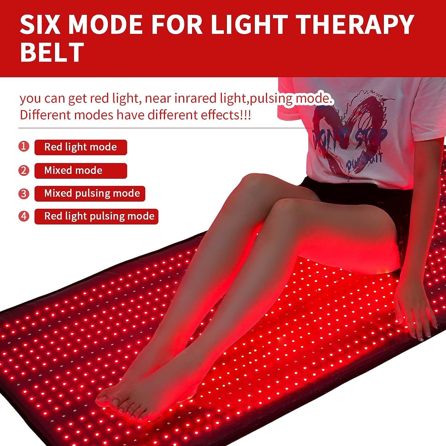 Oversized Red Light Dual Wavelength Far Infrared Mattress Fat Thermal Body Shaping Belt Pain Relief